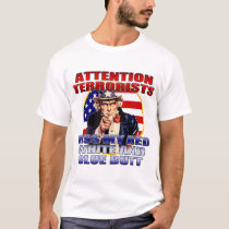 Kiss My Red, White and Blue Butt (Uncle Sam) t-shirts