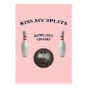 Kiss My Splits Bowling Business Card Templates