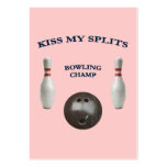 Kiss My Splits Bowling Business Card Templates