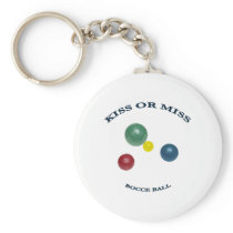 Kiss or Miss Bocce Ball Keychain