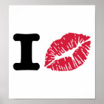 Kiss red lips posters