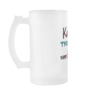 Kiss the Bride Frosted Glass mug