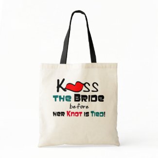 Kiss the Bride tote bag