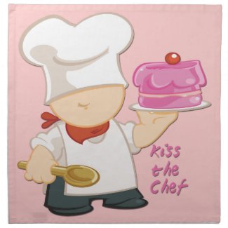 Kiss the Chef Cloth Napkins (set of 4)