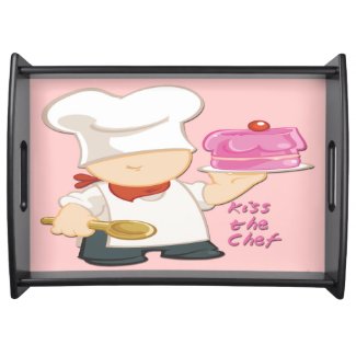 Kiss the Chef Large Serving Tray