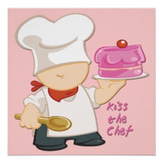 Kiss the Chef Poster (20"x20")