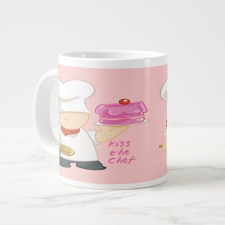 Kiss the Chef Specialty Mugs Extra Large Mugs