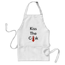 Kiss The Cook aprons by DaShirtShamin Kiss The Cook aprons