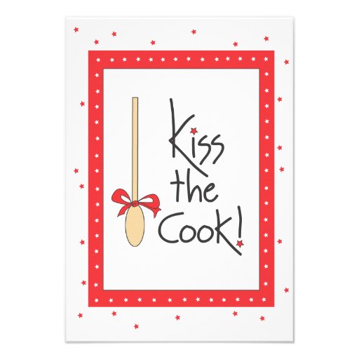 Kiss the Cook! gift card for food baskets Invite