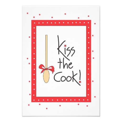 Kiss the Cook! gift card for food baskets Invite