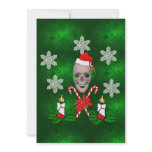 Kiss The Santa Skull invitations
