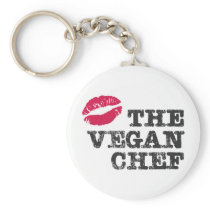 Kiss the Vegan Chef Keychain