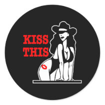 Kiss This Cowgirl Ass Black stickers by WhiteTiger_LLC Kiss This Cowgirl Ass Black stickers