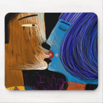 Kiss with language mousepads