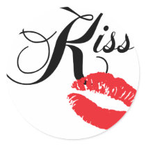 KISS X ROUND STICKERS
