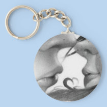 Kiss young couple Keychain keychains