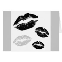 kisses-blackwhitegrey card