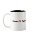 Kisses & Hugs Heart Mug