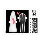 Kissing Booth - Bride + Groom Postage Stamps