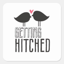 Kissing Booth - Getting Hitched - Square Square Stickers