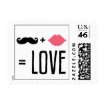 Kissing Booth - Mr + Mrs = Love Postage Stamps