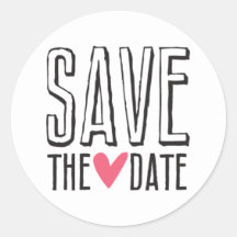 Kissing Booth - Save the Date - Circle Round Stickers