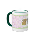 Kissing Bunnies - Brown & Gray mugs by Ladea_Tower Kissing Bunnies - Brown & Gray mugs
