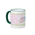 Kissing Bunnies - Pink & Blue mugs by Ladea_Tower Kissing Bunnies - Pink & Blue mugs