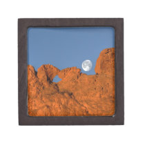Kissing Camels Rock Formation with Full Moon Premium Keepsake Box
