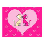 Kissing Cats Postcards