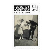 Kissing child's hand stamp