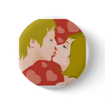 Kissing couple buttons by shopaholicchick Kissing couple buttons