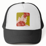 Kissing couple hats
