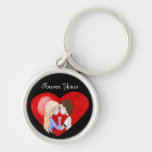 Kissing Couple (in heart) Key Chain