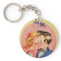 Kissing Couple Key Chain