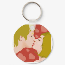 Kissing couple keychains by shopaholicchick Kissing couple keychains