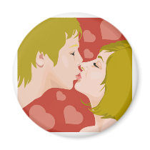 Kissing couple magnets by shopaholicchick Kissing couple magnets