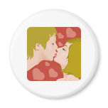 Kissing couple magnets