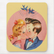 Kissing Couple Mouse Pads