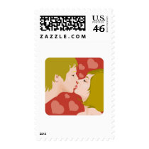 Kissing couple postage by shopaholicchick Kissing couple postage