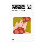 Kissing couple postage
