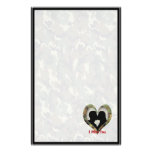 Kissing Couple Silhouette "I Miss You" Customized Stationery