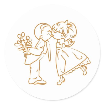 couple kissing sketch. Kissing Couple Sketch Sticker