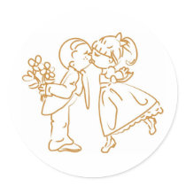 Kissing Couple Sketch stickers