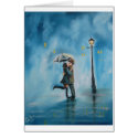 KISSING COUPLE UMBRELLA card
