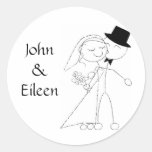 Kissing Couple Wedding Stickers stickers
