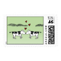 Cow Wedding Postage Stamps