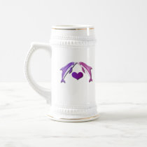 Kissing Dolphins Beer Stein Mug