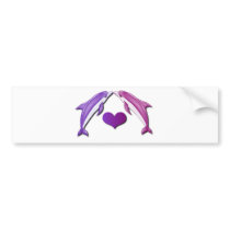 Kissing Dolphins Bumper Sticker