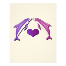 Kissing Dolphins Invitation